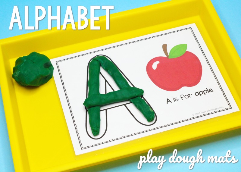 Playdough ABC Mats for Preschool