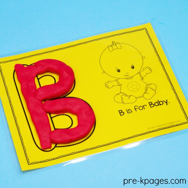 Printable ABC Playdough Mats for Preschool
