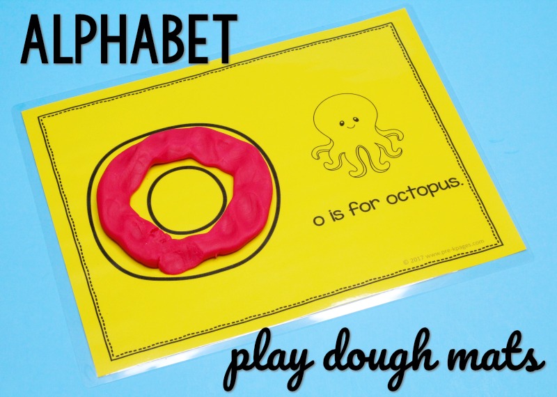 Printable Alphabet Play Dough Mats for Preschool