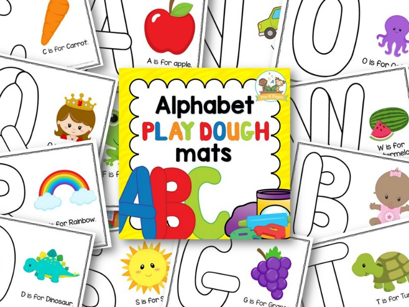 Uppercase Alphabet Play Dough Mats Letter Playdough Mats Alphabet Playdoh  Mats