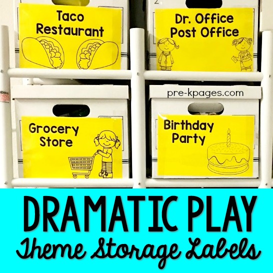 Printable Dramatic Play Theme Storage Labels