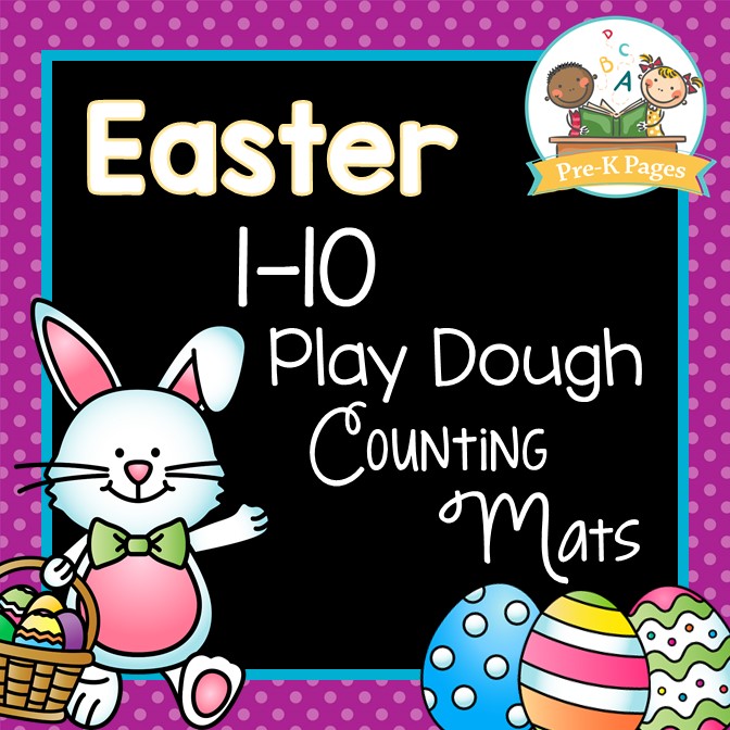 Printable Easter Play Dough Counting Mats