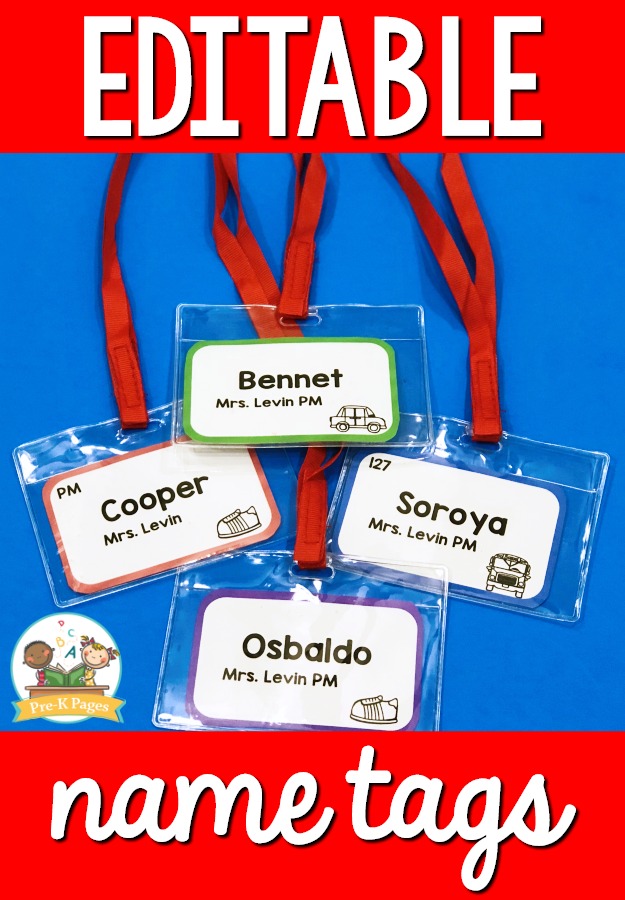 Name Tags for Preschool