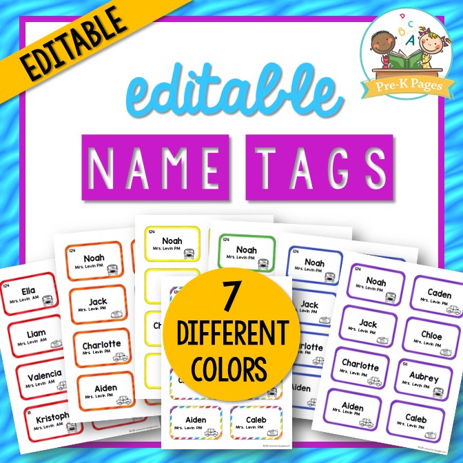Free Editable Star Name Tags Preschool Name Tags Classroom Name Tags