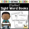 Printable sight word books for preschool and kindergarten students