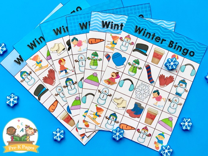 Winter Bingo Game for Kids