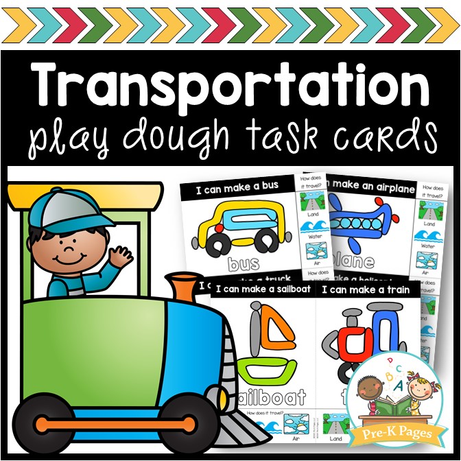 Transportation Play Dough Mats