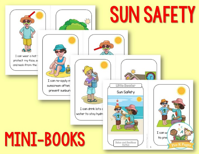 Sun Safety Mini Books for Preschool