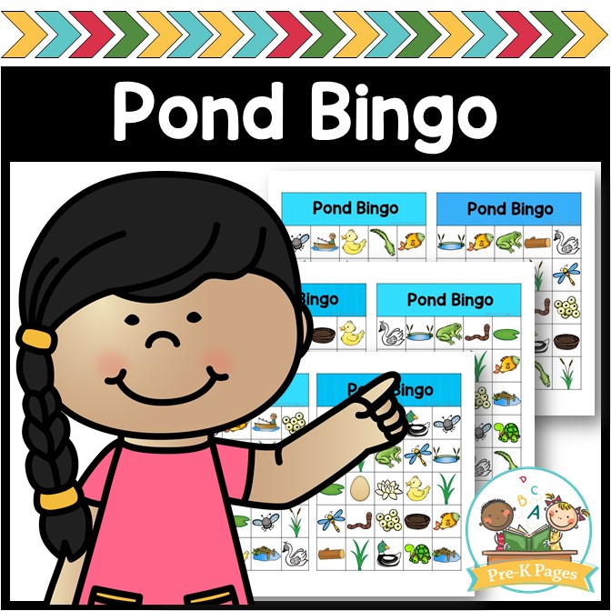 Printable Pond Theme Bingo Game