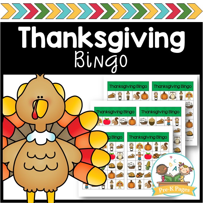 thanksgiving-bingo-pre-k-pages for Free Printable Thanksgiving Bingo Game Thanksgiving Bingo - Pre-K Pages for Free Printable Thanksgiving Bingo Game