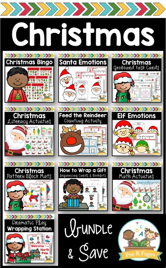 Christmas Theme Activity Bundle for Preschoolers