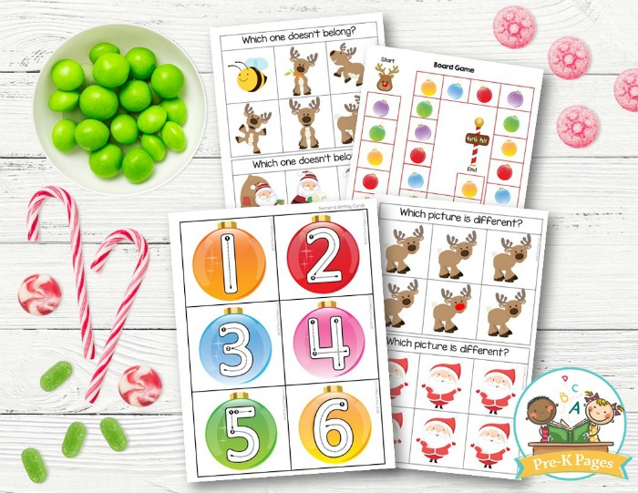 Christmas Themed Math Activities for Preschoolers
