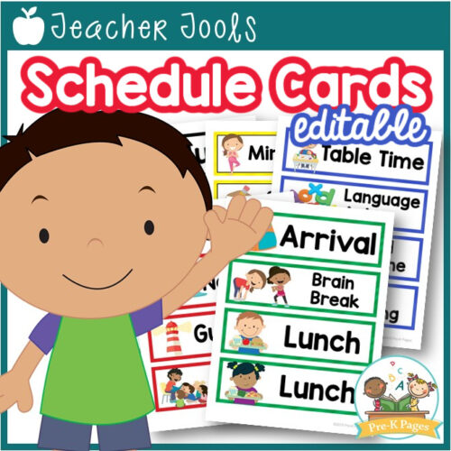 Editable Picture Schedule Cards - Pre-K Pages