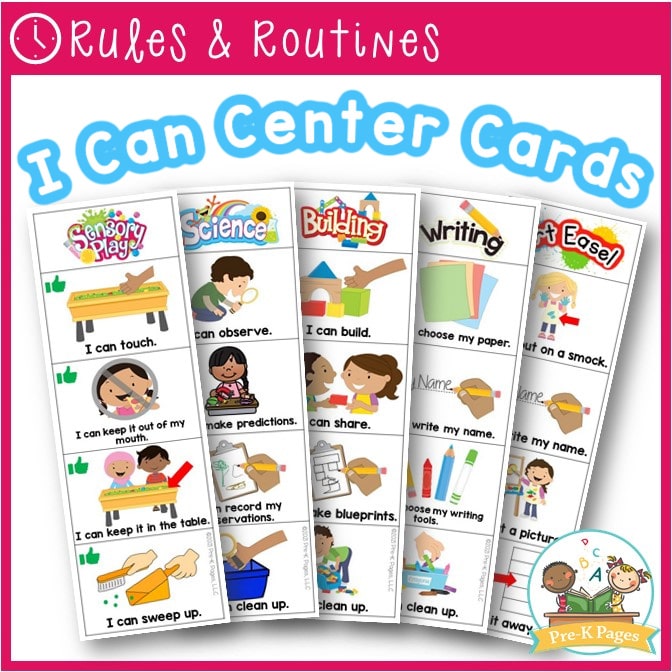 I Can Center Task Cards for Preschool and Pre-K