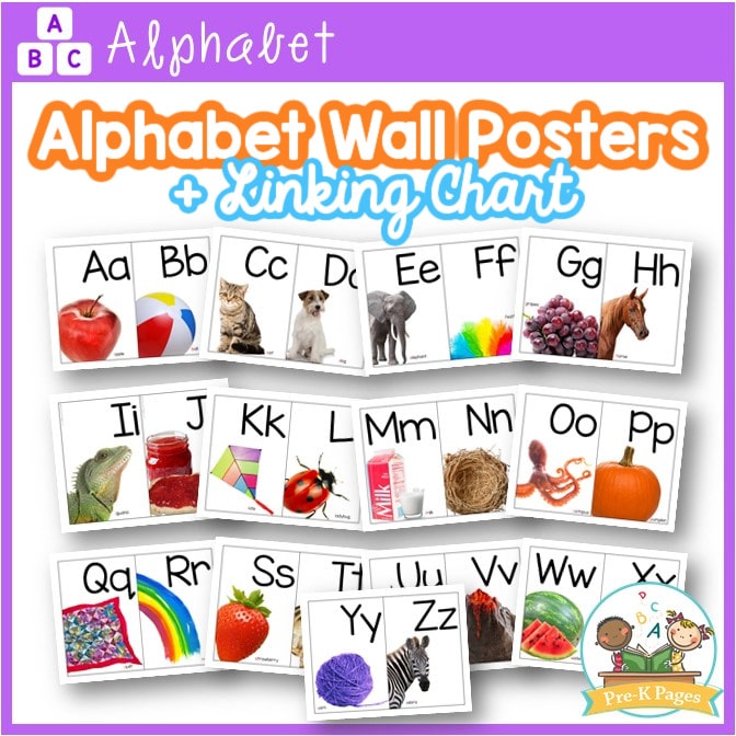 Alphabet Wall Posters with Real Photos by Pre-K Pages