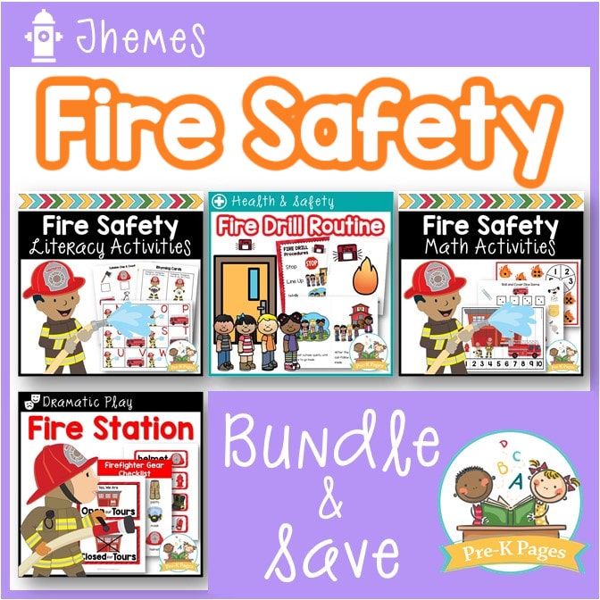 Fire Safety Activity Bundle for Preschool and Pre-K