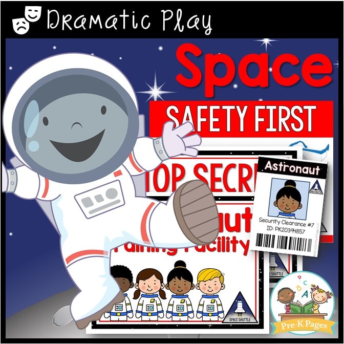 Space Theme Dramatic Play for Preschool by Pre-K Pages