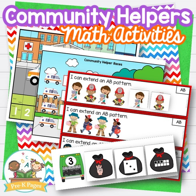 Community Helpers Theme Math Activities