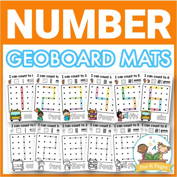Geoboard Number Mats