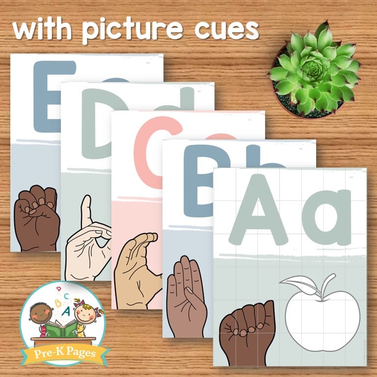 ASL Posters with Alphabet Pictures