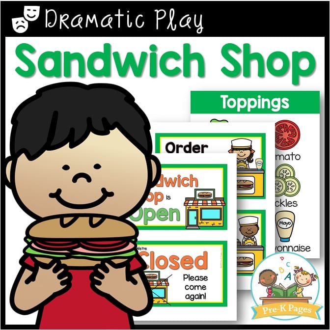 Sandwich Shop Dramatic Play - Pre-K Pages