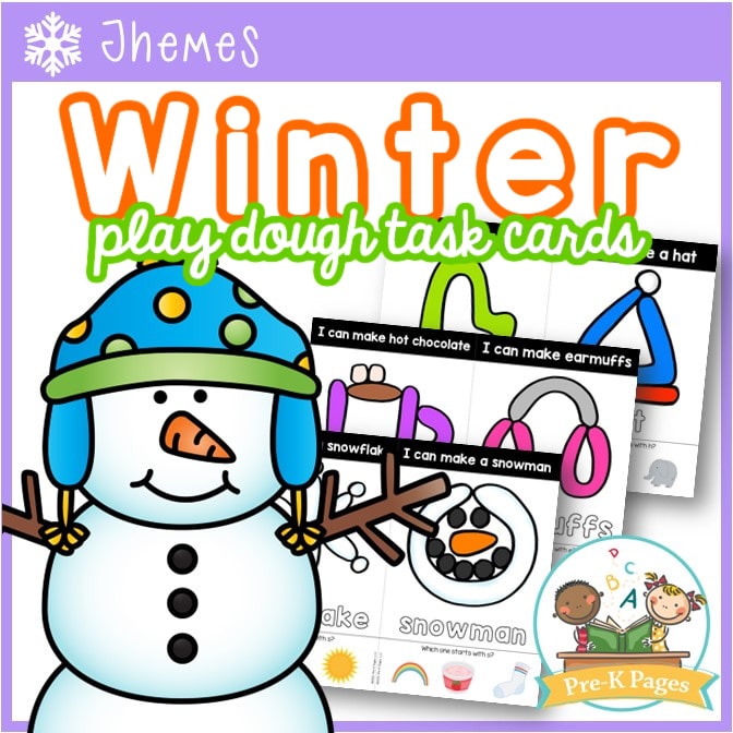Winter Play Dough Task Cards
