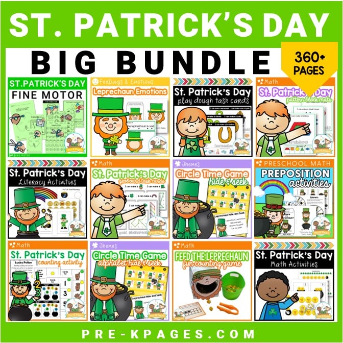 St. Patrick's Day Activity Bundle for Preschool
