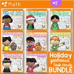 Geoboard Task Cards Bundle Holidays