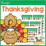 Thanksgiving Bingo Game for Preschoolers