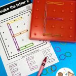 Alphabet letter task cards for use with geoboards