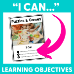 Center Signs with I Can Learning Objectives