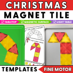 Christmas Magnet Tile Task Cards cover