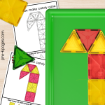 Christmas Magnetic Tiles in Tray