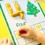 Christmas Play Dough Counting Mats