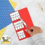 Clothespin Name Activity on craft foam