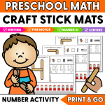Craft Stick Number Mats
