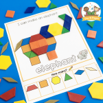 Elephant Pattern Block Mat