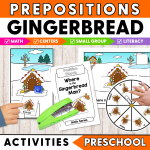 Gingerbread Math Prepositions Activity