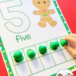 Gingerbread Play Dough Counting Mats