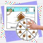 Gingerbread Prepositions Spinner Game for Pre-K