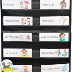 Home Living Center Pocket Chart Cards