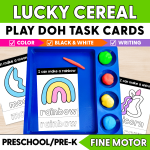 Lucky Cereal Play Doh Task Cards