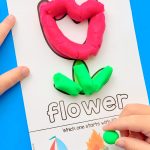 Making a flower with play dough