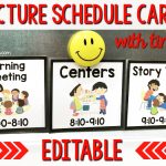 Picture Schedule Cards with Times