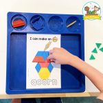 Pre-K Fall Activity Acrn Pattern Block Mat