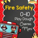 Printable Fire Safety Play Dough Counting Mats for Preschool