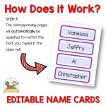 Printable Name Cards Editable