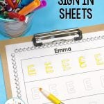 Printable Sign In Sheets for Preschool