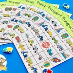 Printable Transportation Bingo for Preschool