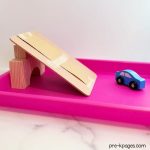 cardboard ramp with toy car